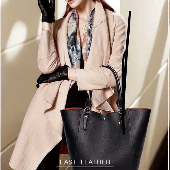 Black east leather spacious bag - Picture 2 of 8